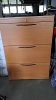 Holz-Büroschrank mit 3 Schubladen, abschlies...