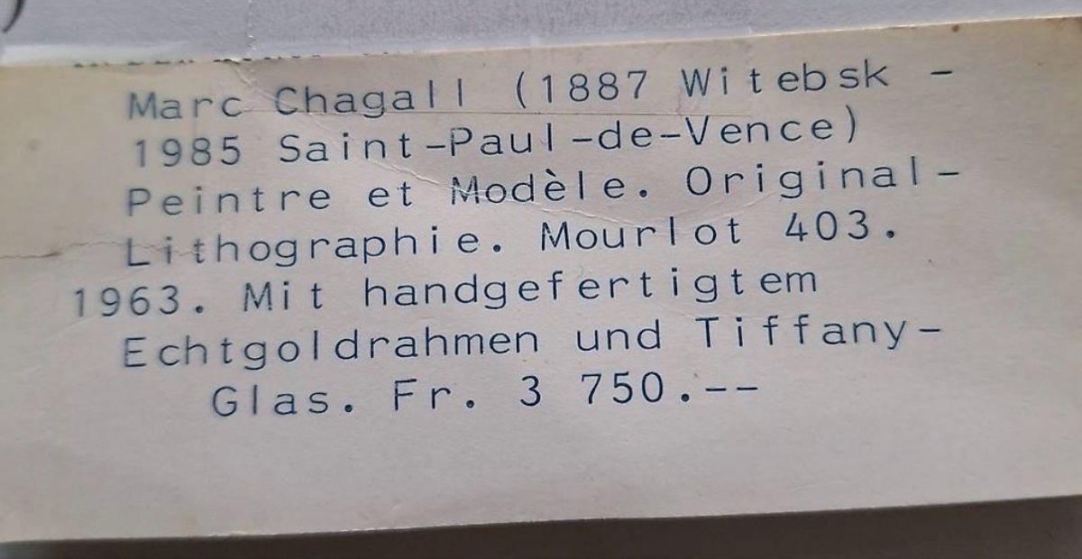 Arts picturaux & lithographies: Original Marc Chagall Litho, 31/150 – Neuf (Voir description) à Dachsen par Lor_sch 2