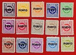 ÖSTERREICH SATZ POSTHORN PORTO 1946** POSTFRISCH
