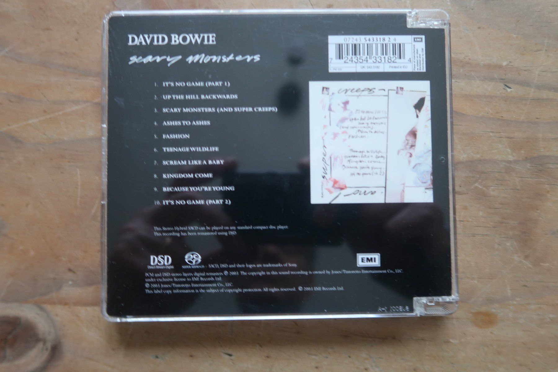 CD: DAVID BOWIE - SCARY MONSTERS - SACD – Usato da Basel venduto da Patiscat 1