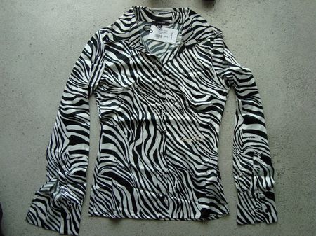 NEUE © "DENNY ROSE" BLUSE - GR.S im edlen ZEBRA-LOOK - 149 €