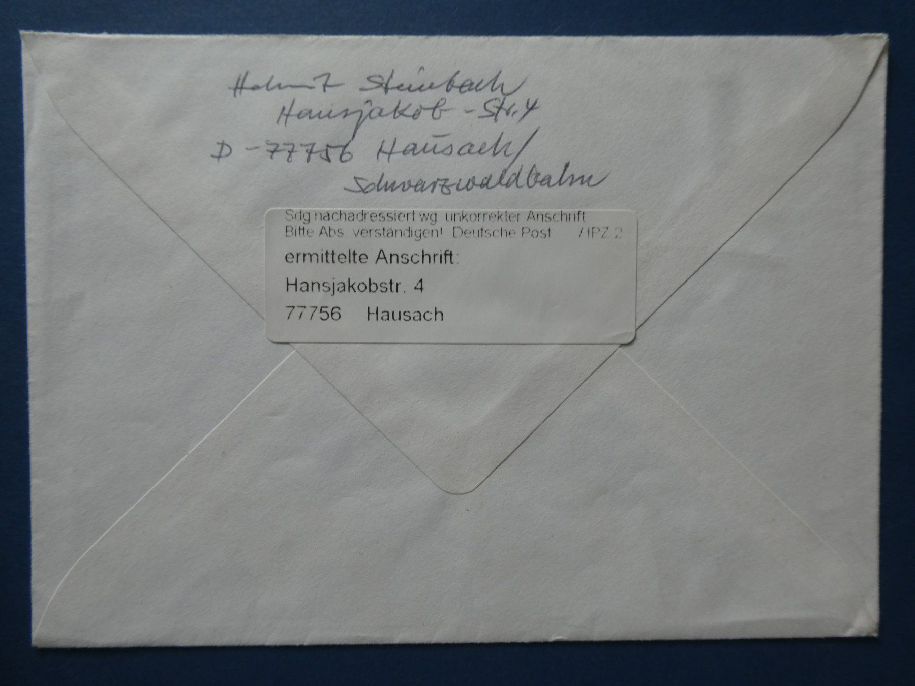 Tutti i francobolli: Original Helmut Steinbach Kunstkuvert, wertvoll – Usato da Lausen venduto da Herbamare01 1