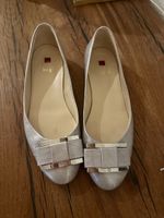 Elegante Högl Ballerinas Gr. 38,5 Silber Metallic