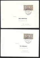 2 FDC 258 + W15 halbiert und zusammengeklebt ET 26.2.1943