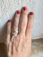 Silber Ring mit Zirkonia Stein, Grösse 54