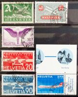 6 timbres AÉRIENS des années 1932 à 1972