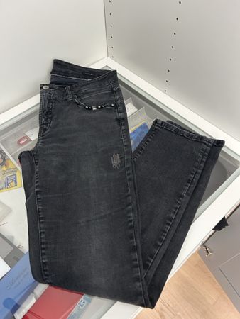Dunkle CKJeans Hose mit Nieten - Grösse 38 