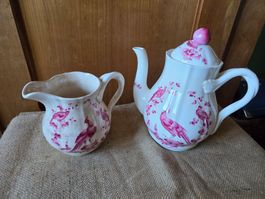 Milch Kaffee Tee Krug Ensemble - Spode Copeland Chelsea Bird