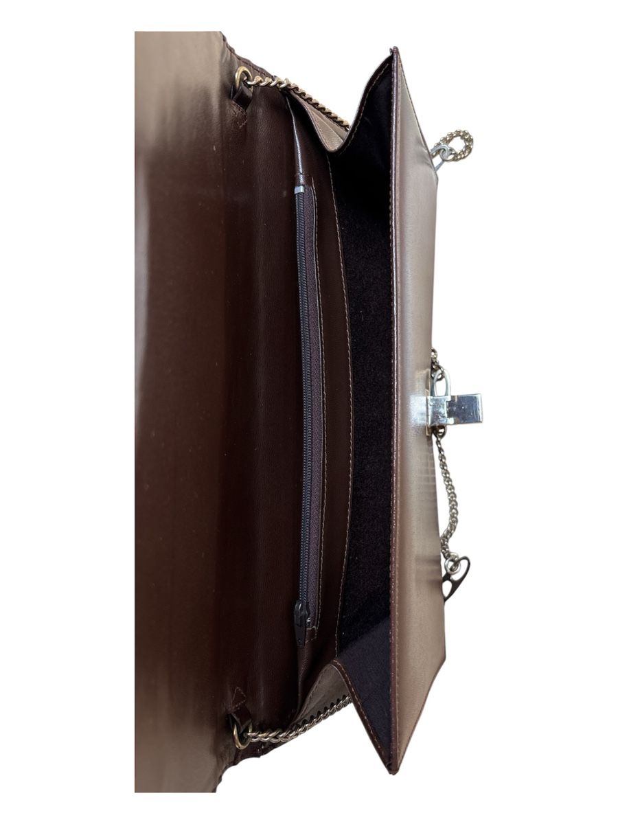Taschen für Damen: Vintage Brown Patchwork Leather Clutch – Gebraucht aus Regensdorf von heg_h8cq 9