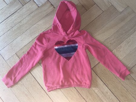 EAC Mädchen Hoodie, Gr. 116/122, rot