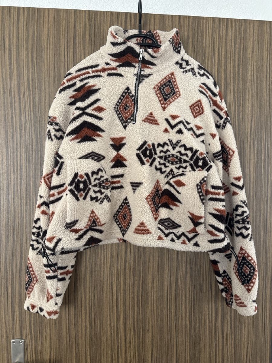 Maglioni & Felpe: Fleece Pullover mit Muster Reissverschluss Grösse M – Usato da Mels venduto da scn_98jw