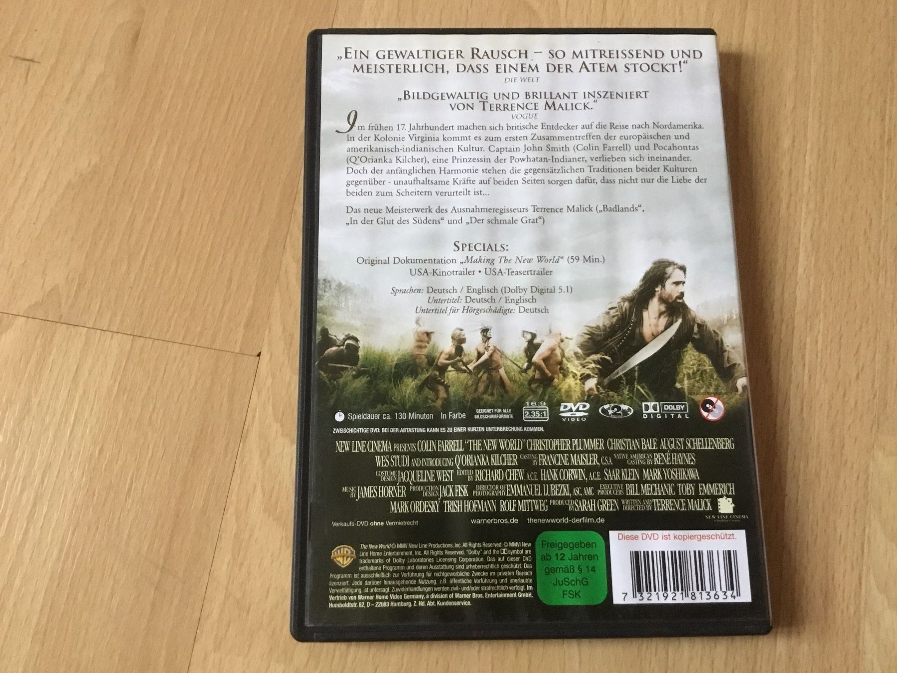 Tutti i DVDs: The new world – Usato da Kreuzlingen venduto da Schuggerman 1