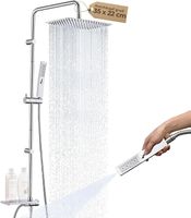 All-Metall Duschsystem 35 cm Regendusche höhenverstellbar