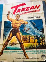 Vintage Tarzan Filmplakat / Grosses Kino-Format / France1960