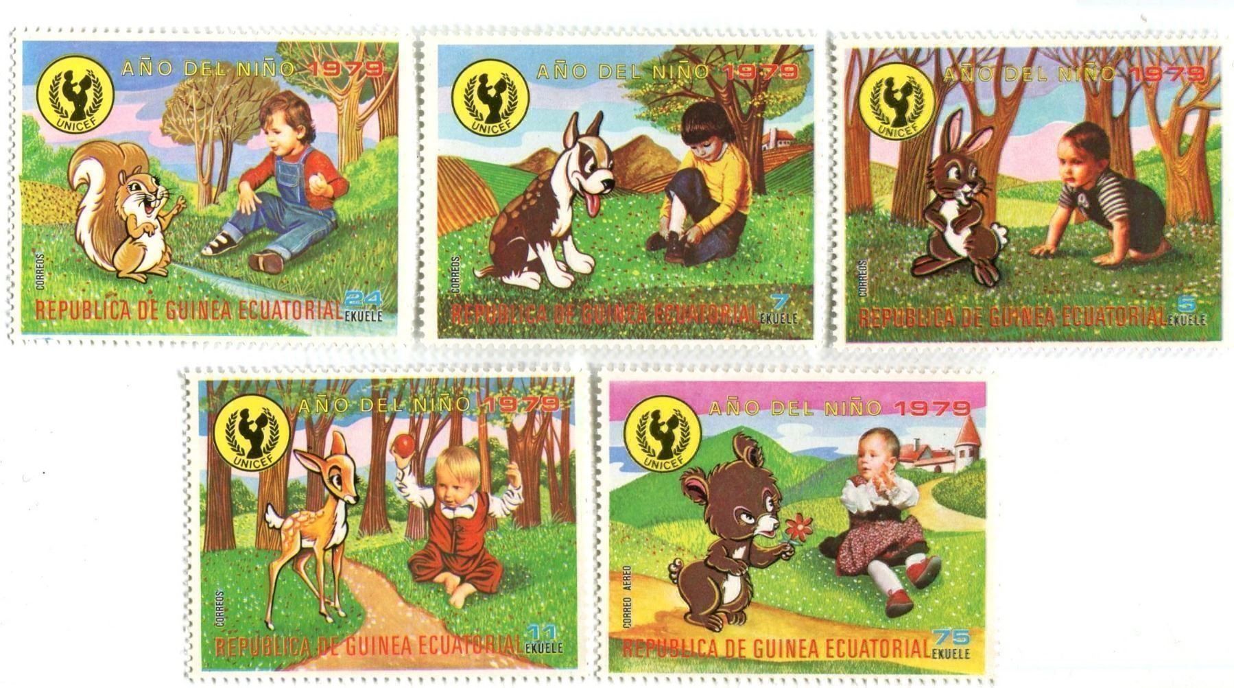 Tutti i francobolli: Briefmarken "Kinder". Äquatorialguinea. – Nuovo e nell'imballaggio originale da Basel venduto da Butsch5