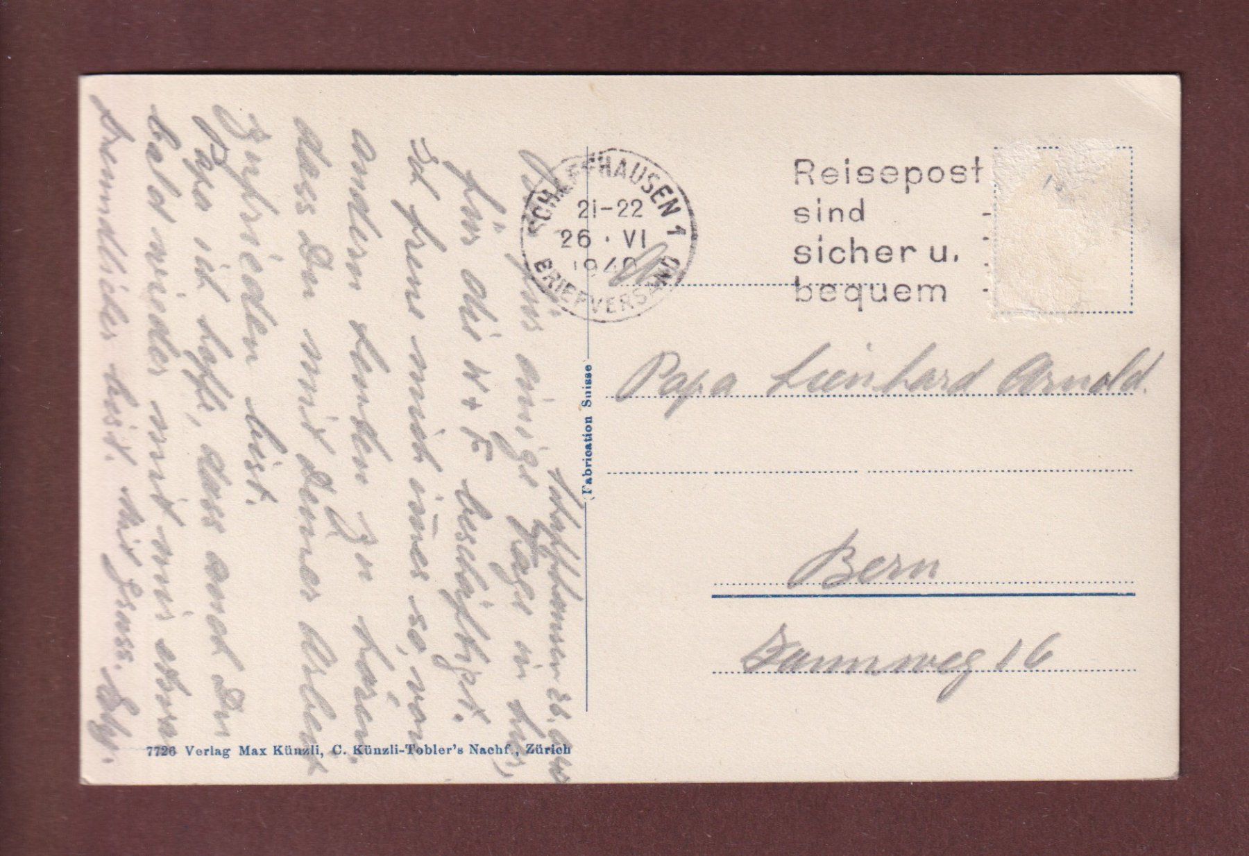 Cartes postales: RHEINFALL - 1940 – D'occasion à Pully par nicecards-shop 1