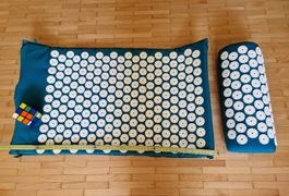 Massage-Matte, Akkupressur, mit Nackenkissen und Tragtasche