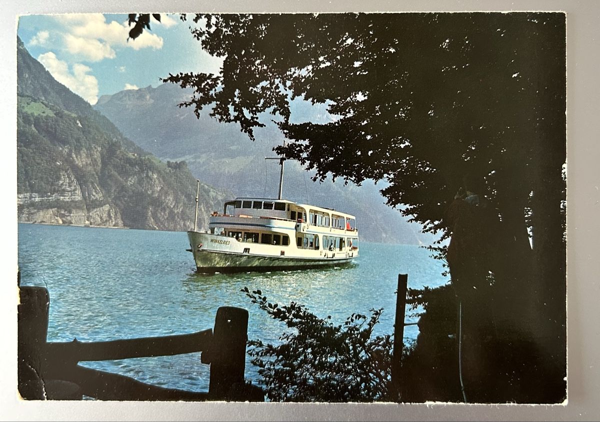 Ansichtskarten: Schiff ‚Winkelried‘ auf Vierwaldstättersee – Gebraucht aus Athenaz (Avusy) von xam48
