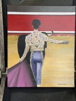 Tableau peinture a l'huile torero Espagne etat neuf