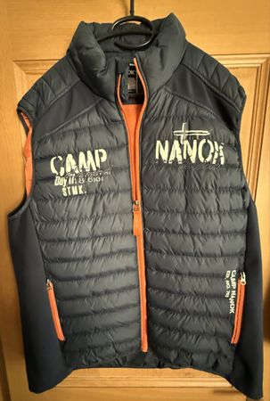 Herren Weste Nanok 3XL Stepp Weste blau orange, wie NEU
