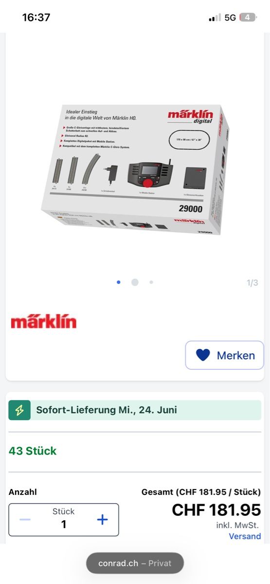 Märklin Modelleisenbahnen: Märklin H0 Digital Starter Set – Neu und originalverpackt aus Kiesen von JulianK1999