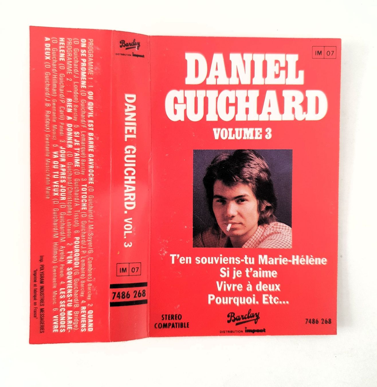 Musicassette: Daniel Guichard, Volume 3, Barklay 7486 268, 1980 – Usato da Martigny venduto da Abm1000 1