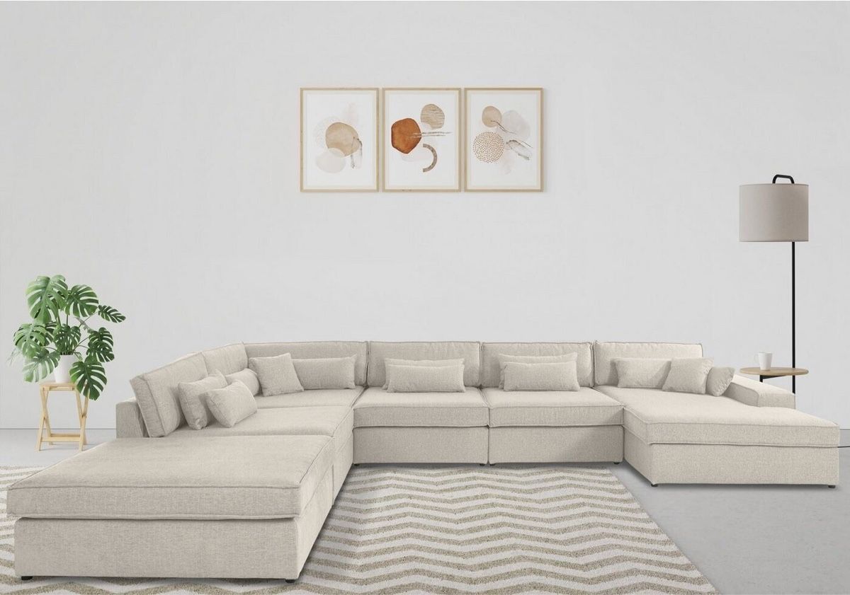 Divani: Moderne Wohnlandschaft Ecksofa graue Stoff  – Nuovo (secondo la descrizione) da Lauerz venduto da ant_5h95