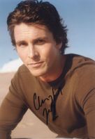 Original Autogramm von CHRISTIAN BALE auf Großfoto