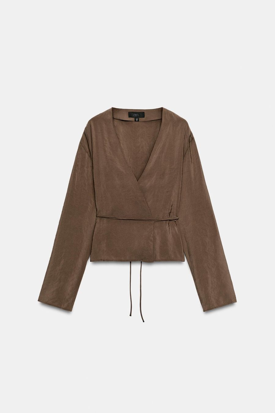 Zara Blusen: ZARA Wickelbluse Bluse Hemdbluse braun Gr.M NEU – Neu und originalverpackt aus Rotkreuz von beltraum 1