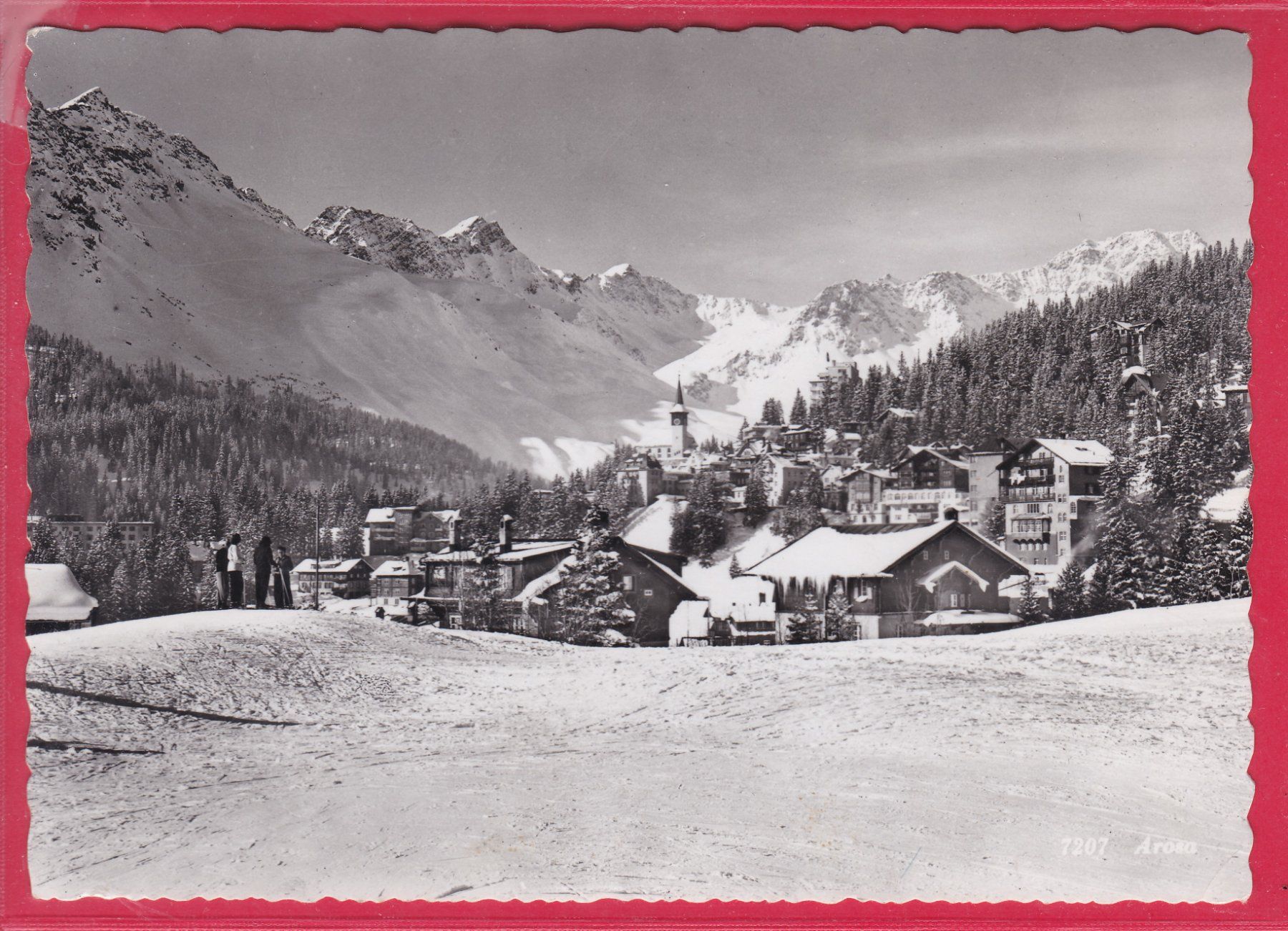 Cartoline postali: AROSA, 26.1.1955 – Usato da Oberrieden venduto da Gebirgsstelze