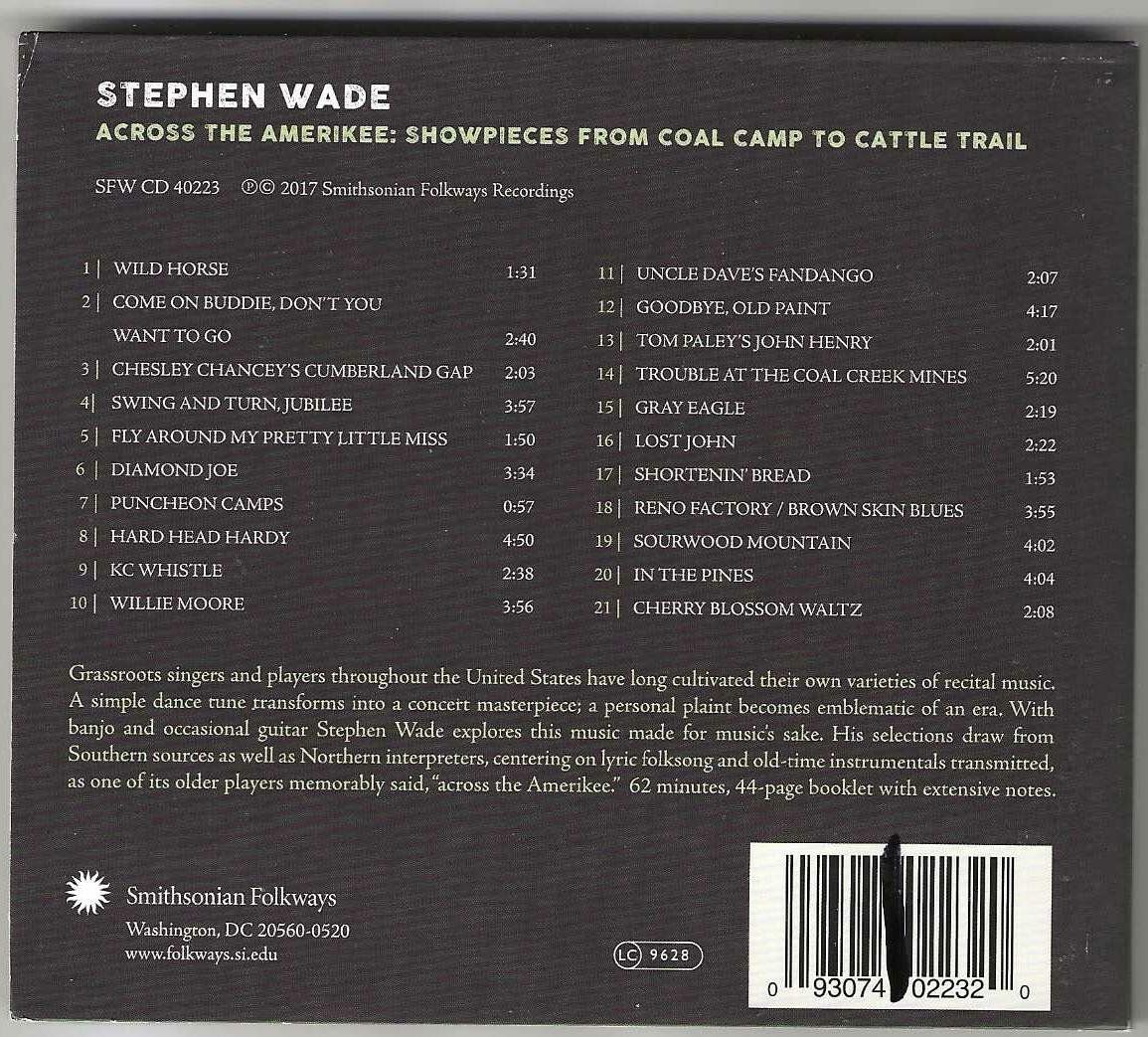 CD: Stephen Wade – Across the Amerikee – Usato da Genève venduto da CDLPBookS 1