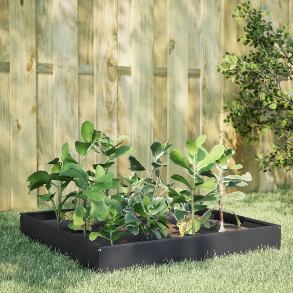 Vasi per fiori: vidaXL Hochbeet Anthrazit 100x100x26 cm Stahl – Nuovo e nell'imballaggio originale da Baar venduto da vidaxl