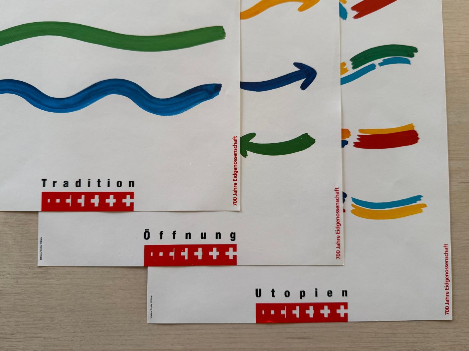 Foto & Immagini: 3 Klein-Plakate, Niklaus Troxler, 700 J. Eidgenossenschaft – Usato da Küsnacht ZH venduto da podsol 5