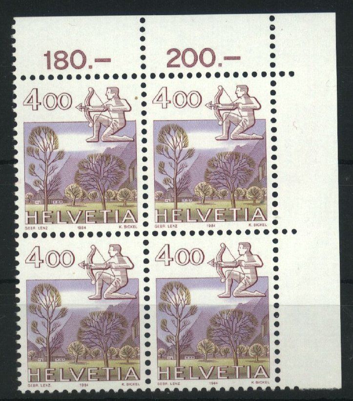 Tutti i francobolli: 1982–1986, Tierkreiszeichen Schütze ** – Usato da Willisau venduto da Vollstempel
