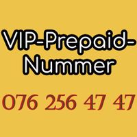 TOP PREPAID-NUMMER 076 256 47 47 zum HAMMER-PREIS!