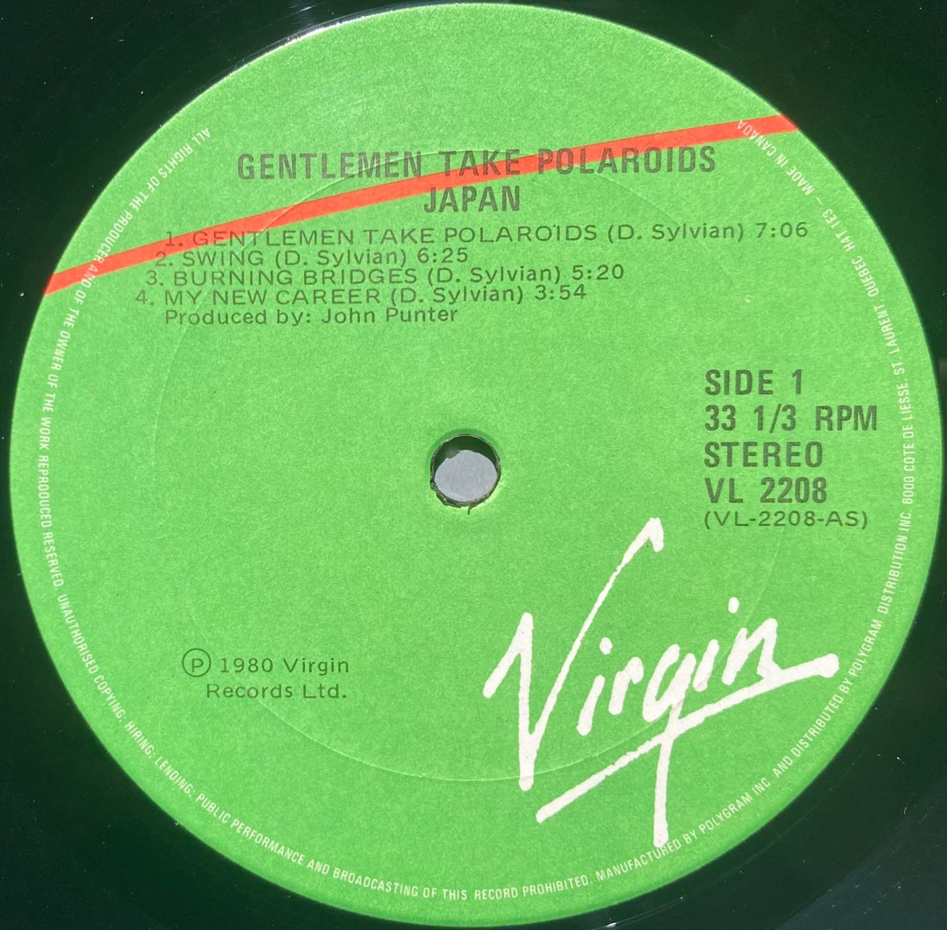 Dischi in vinile: JAPAN - GENTLEMEN TAKE POLAROIDS – Usato da Poliez-Pittet venduto da Newtown-Records 2