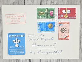 CL07 Enveloppe + Timbre Suisse 1954