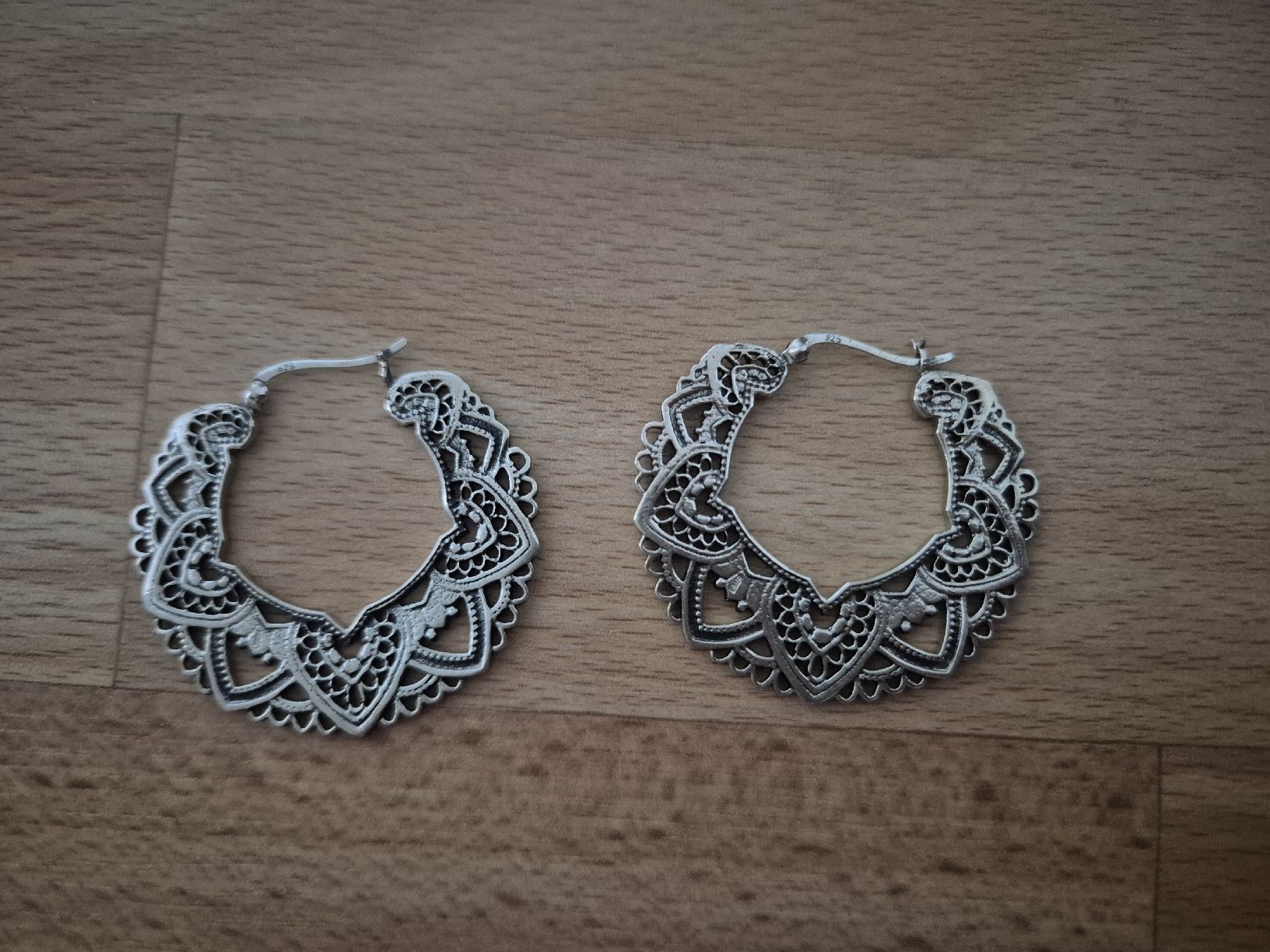 Ohrringe & -stecker: massive Silber Ohrringe, Boho Creolen, 17g, neu – Neu (gemäss Beschreibung) aus Bern von grisu_79
