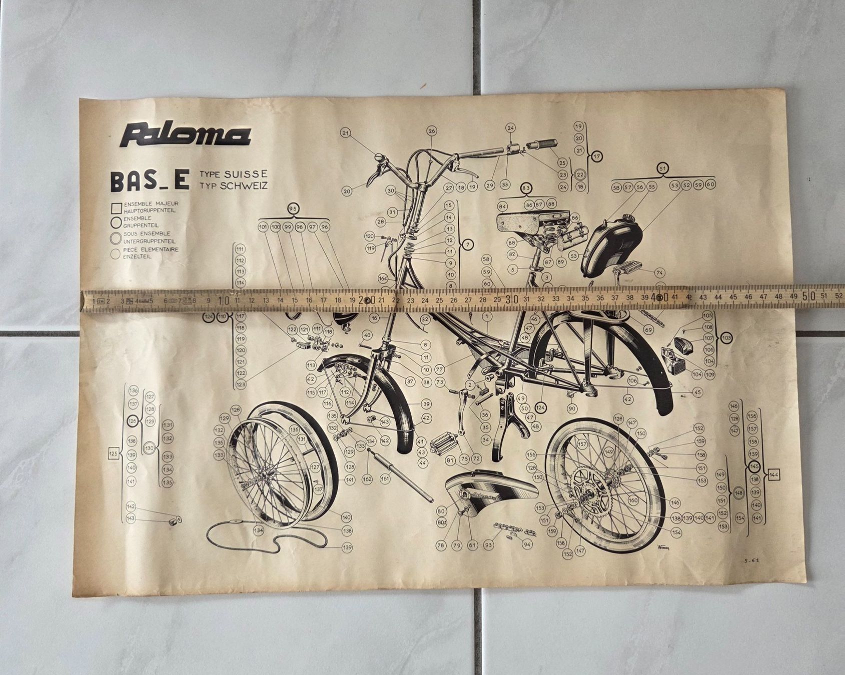 Sachs Mofas: Plakat Poster Mofa Paloma BAS- E Type Suisse – Gebraucht aus Schenkon von Elbarto007