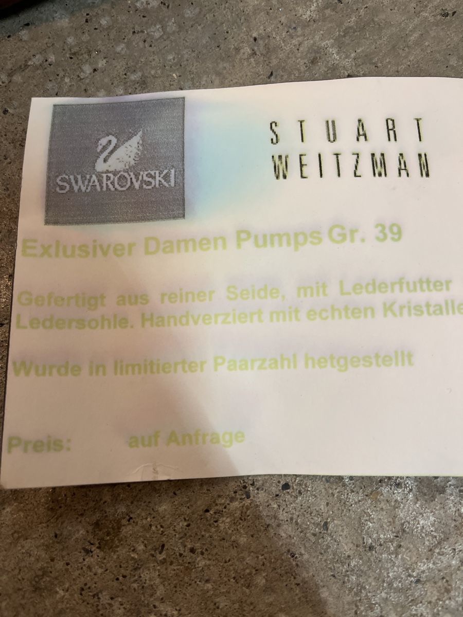 Stuart Weitzman Scarpe da donna: Stuart Weitzman Pumps Swarovski Seide 39 – Nuovo (secondo la descrizione) da Münchenstein venduto da Sozial_Labor_Brocki 5