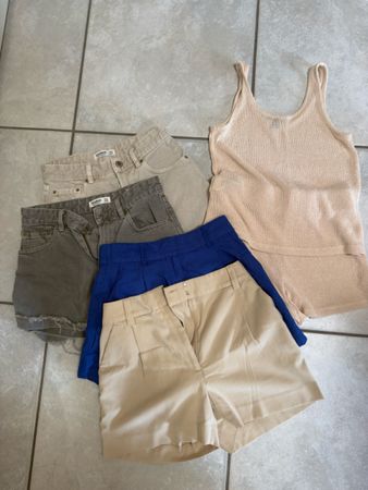 4 Shorts & Set, leichte Stoffe, perfekt für den Sommer