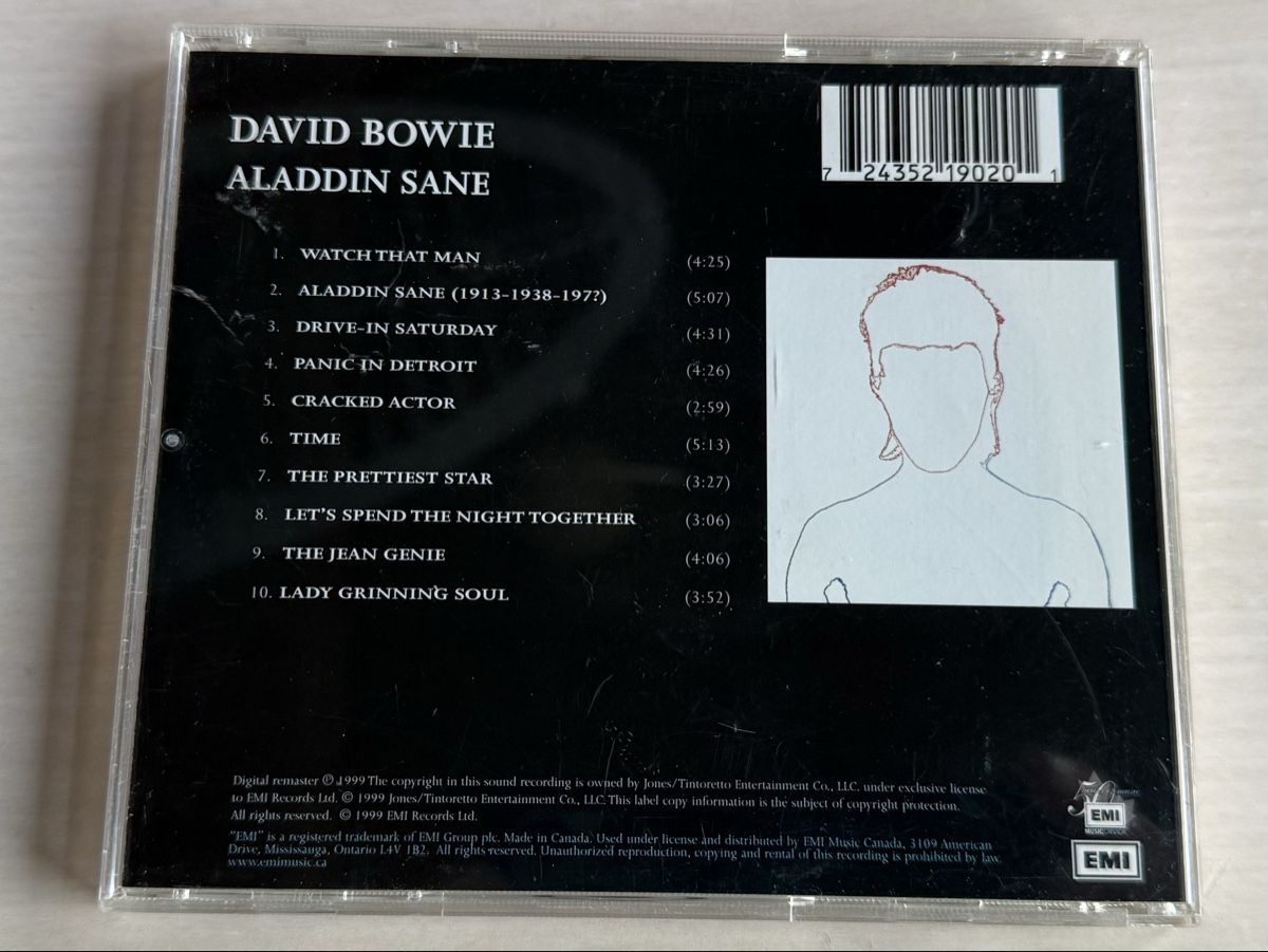 CD: CD David Bowie Aladdin Sane 1999 Remaster EMI – Usato da Oberried Brienz venduto da Chyara 1
