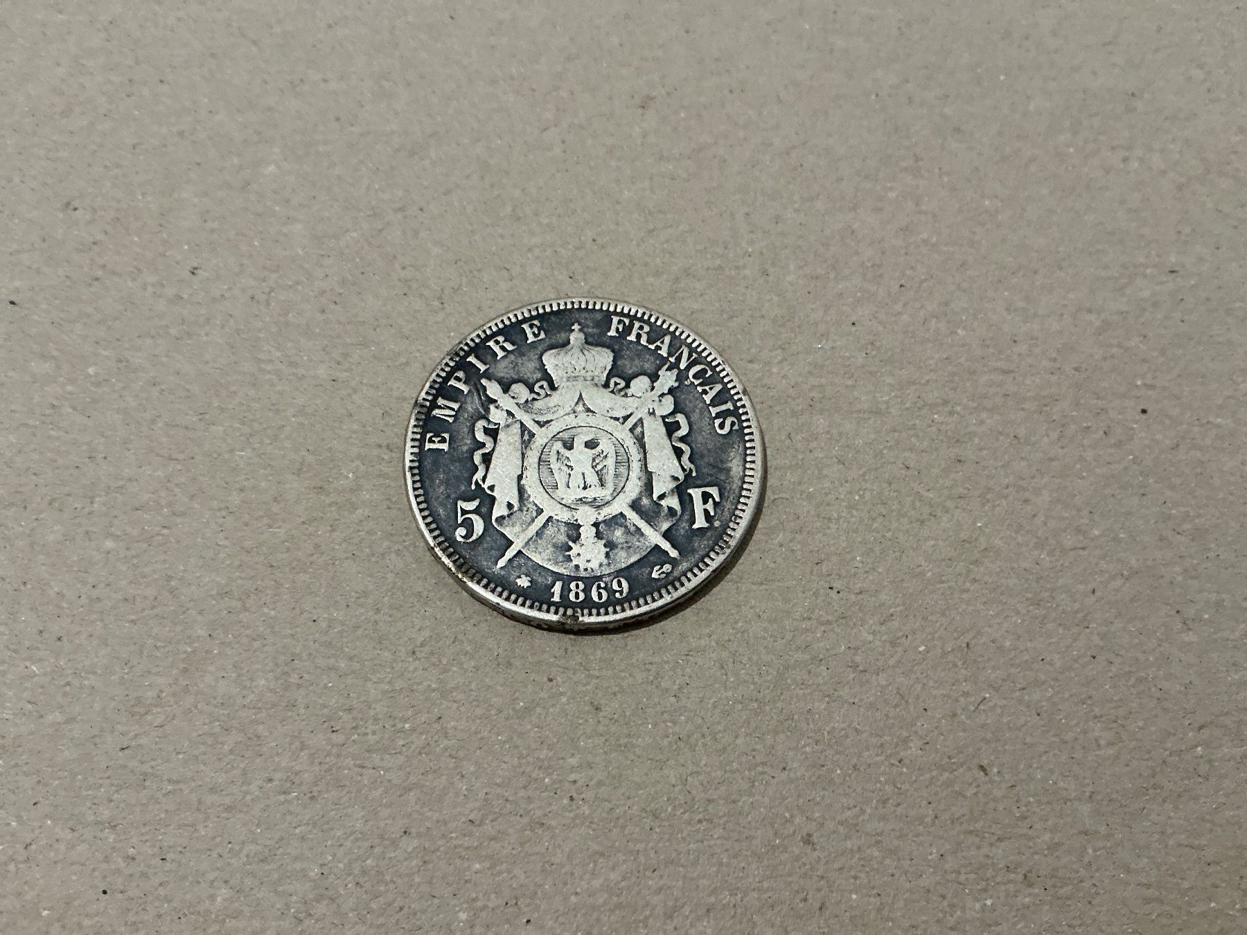 Tutti le monete: 5 Francs Frankreich 1869 Silber – Usato da Oberurnen venduto da Numi2000