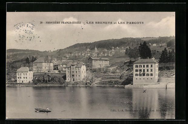 Cartoline postali: Les Brenets, Vue générale et les Pargo – Usato da Berlin venduto da bartko-reher