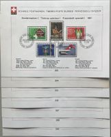 Schweizer Briefmarken: Sammelblätter PTT 1981 bis 1990