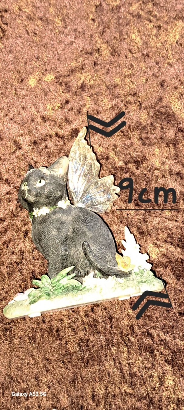 Statuette: Keramik Katze mit Flügeln – Usato da Plagne venduto da Reticulum01 5