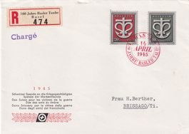 W18/W19 auf Brief mit Sonderst. 100 Jahre Baslertaube14.Apr.
