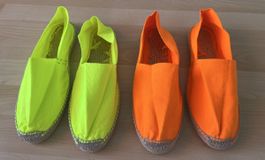 Zwei Original Espadrilles - Espadrillas Gr. 43 Orange & Gelb