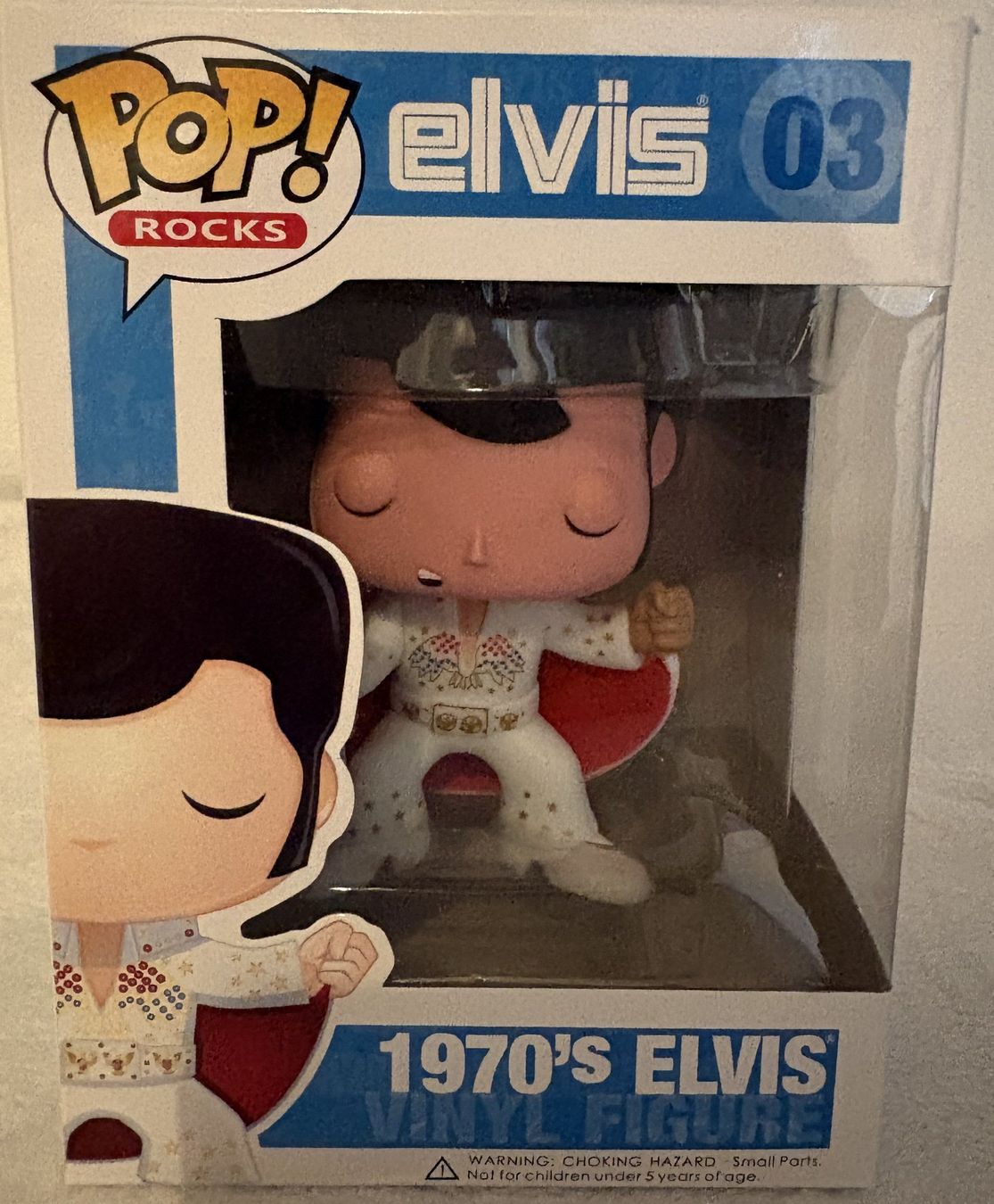 Funko Statuette: Funko Pop Rocks - 03 - 1970's Elvis Presley – Nuovo e nell'imballaggio originale da Meisterschwanden venduto da McSchein