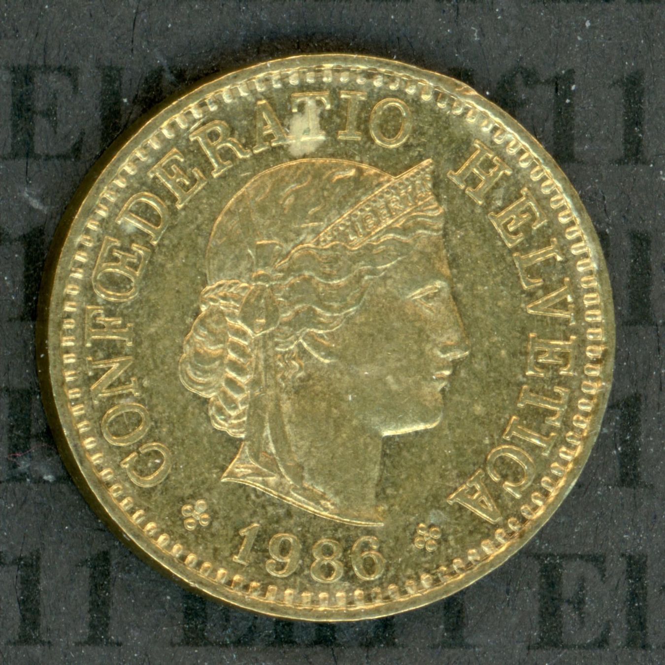 Tutti le monete: CHF___0.05 1986 vz-unz 5 Rappen – Usato da Widnau venduto da Elf11